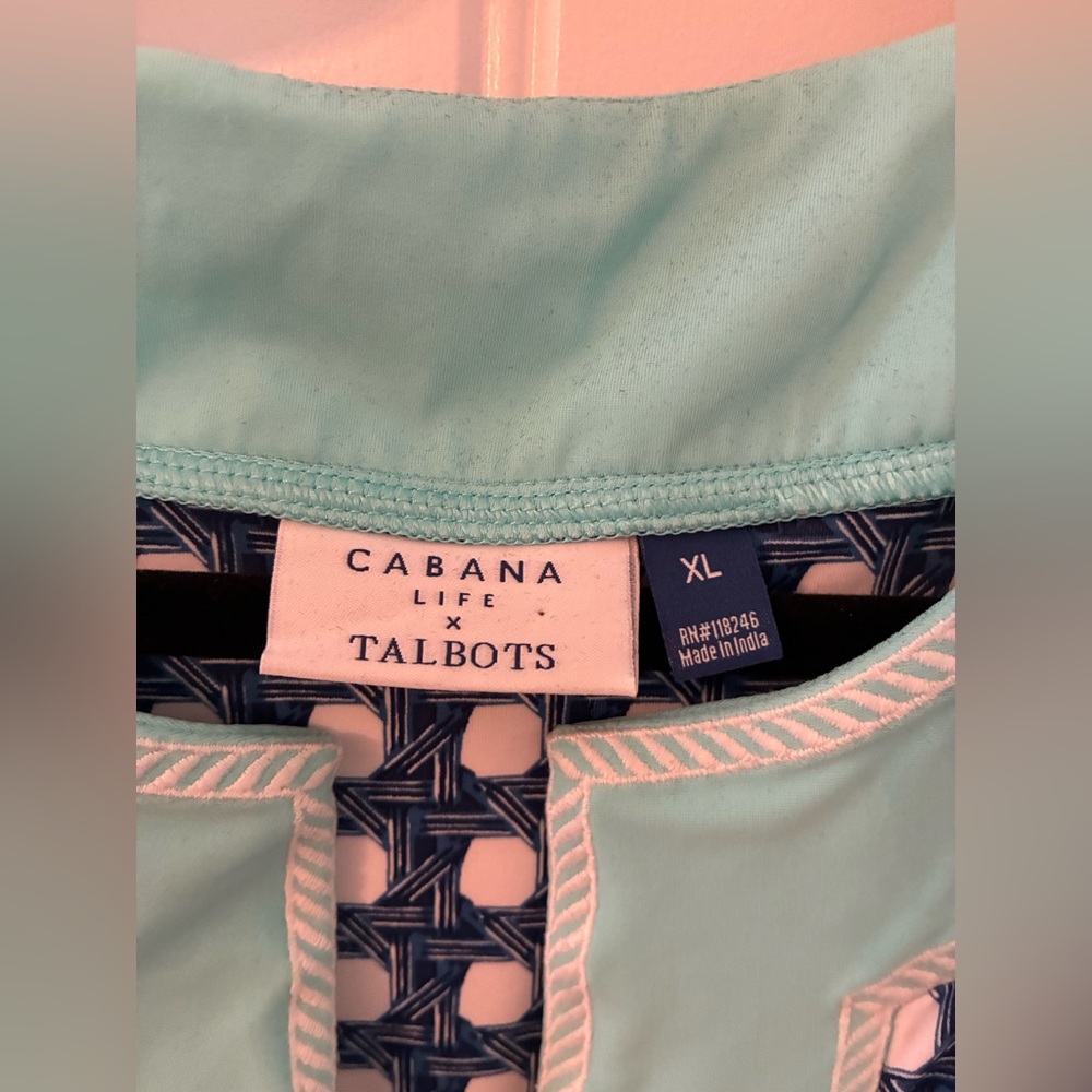 Cabana Life x Talbot’s Blue and White Long Sleeve Dress, XL, EUC, like new! - Picture 2 of 3